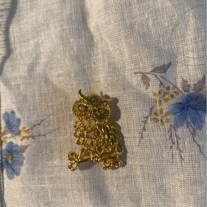 Tiny Golden Owl Brooch: Wreck Boring with Feathered Fury